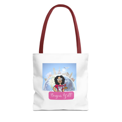 AOP Tote Bag | Bonjour Y'all Tote Bag | Tote Bag | Delights By Dawn