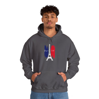 Hooded Sweatshirt Bonjour Y'all Eiffel Tower Paris French Vibes