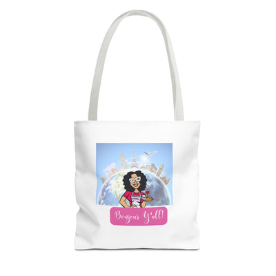 AOP Tote Bag | Bonjour Y'all Tote Bag | Tote Bag | Delights By Dawn